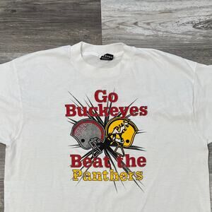 Vintage 90s Ohio State Buckeyes Beat Pittsburgh Panthers Mens XL T-Shirt‎ USA
